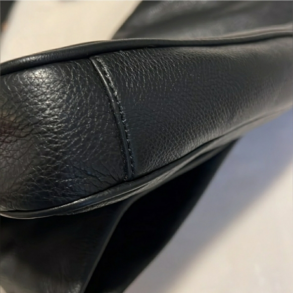 Tory Burch Designer Amalie Foldover Messenger Black Leather Crossbody Purse Bag - Picture 7 of 10